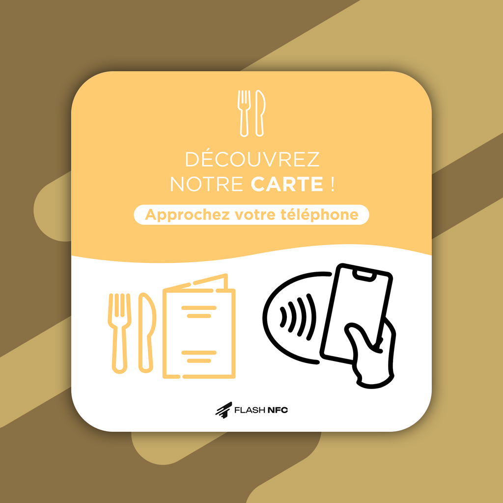 Plaque NFC Menu Digital