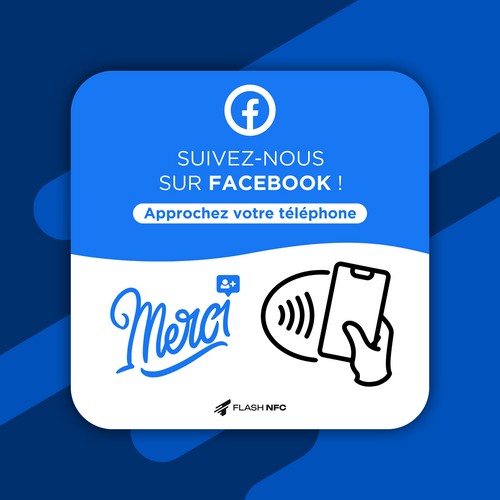 Plaque NFC Facebook