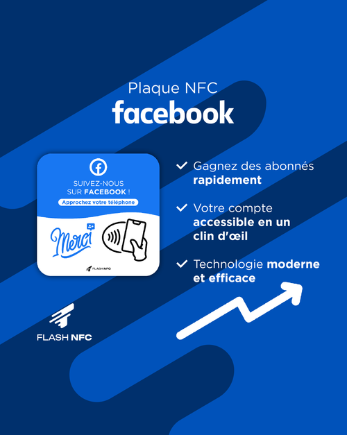Plaque NFC Facebook